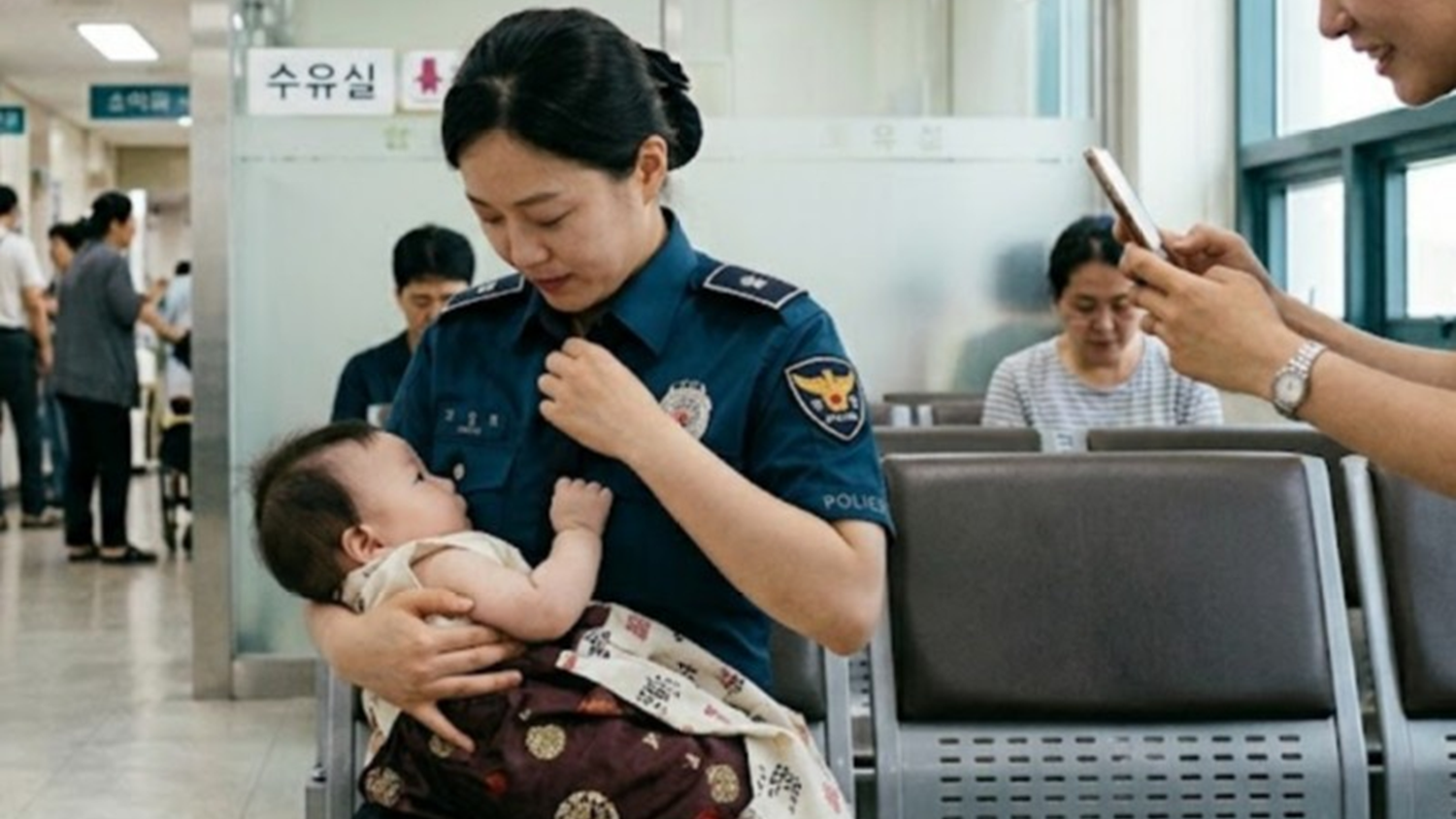 영양실조에 걸린 아기 보자마자 젖물려 모유를 먹인 여성 경찰관