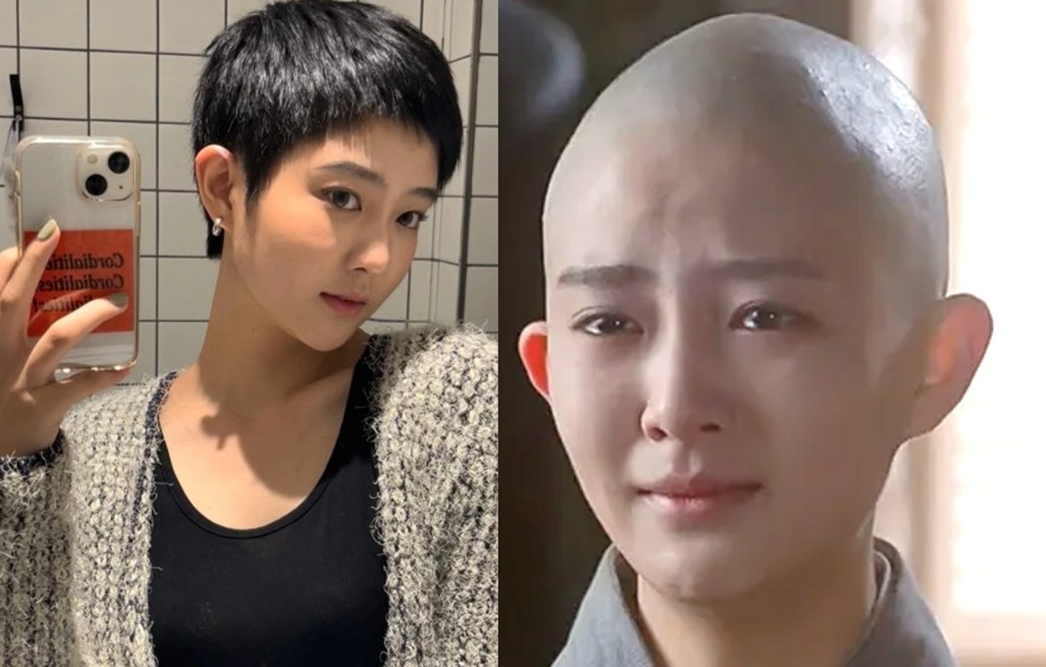 작품의 완성도를 위해 진짜로 삭발 장면을 선보인 여고생 신인 여배우